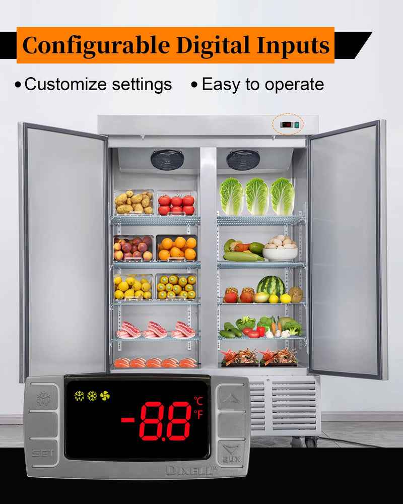 [Australia - AusPower] - for Dixell XR06CX-4N1F1 Temperature Controller, Fit for 120V 50-60hz Commercial Refrigerators/Freezer Replace for Dixell Temperature Controller, with Temperature Sensor Probes & Clasp 