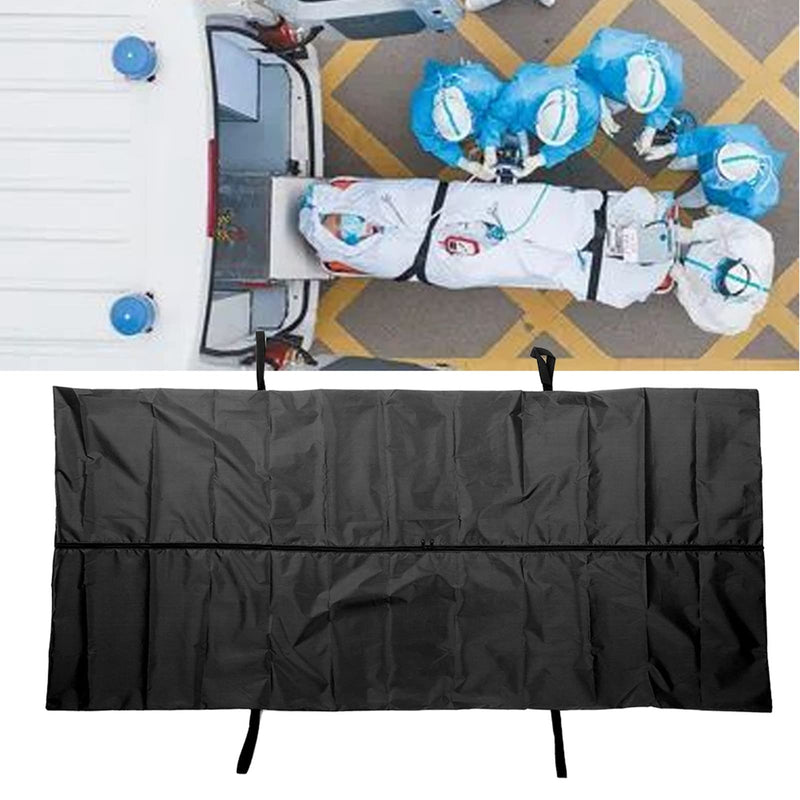 Emergency Cadaver Body Bag, 210D Leakage Proof Dead Body Bags for Funeral Hospital Transportation (Black) (210 * 75CM) 210*75CM