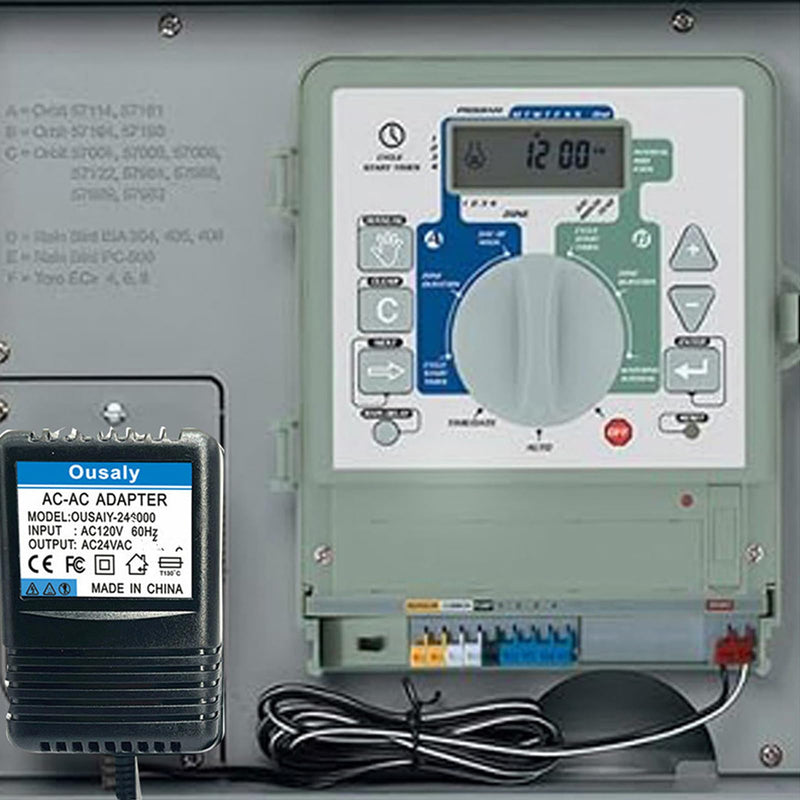 [Australia - AusPower] - 24VAC750mA AC Adapte Compatible with Orbit Sprinkler System 57040 57096 Watermaster Indoor Irrigation Timers,24V Transformer Replacement for Rain Bird UT1 SST Series,Indoor Irrigation Timers 