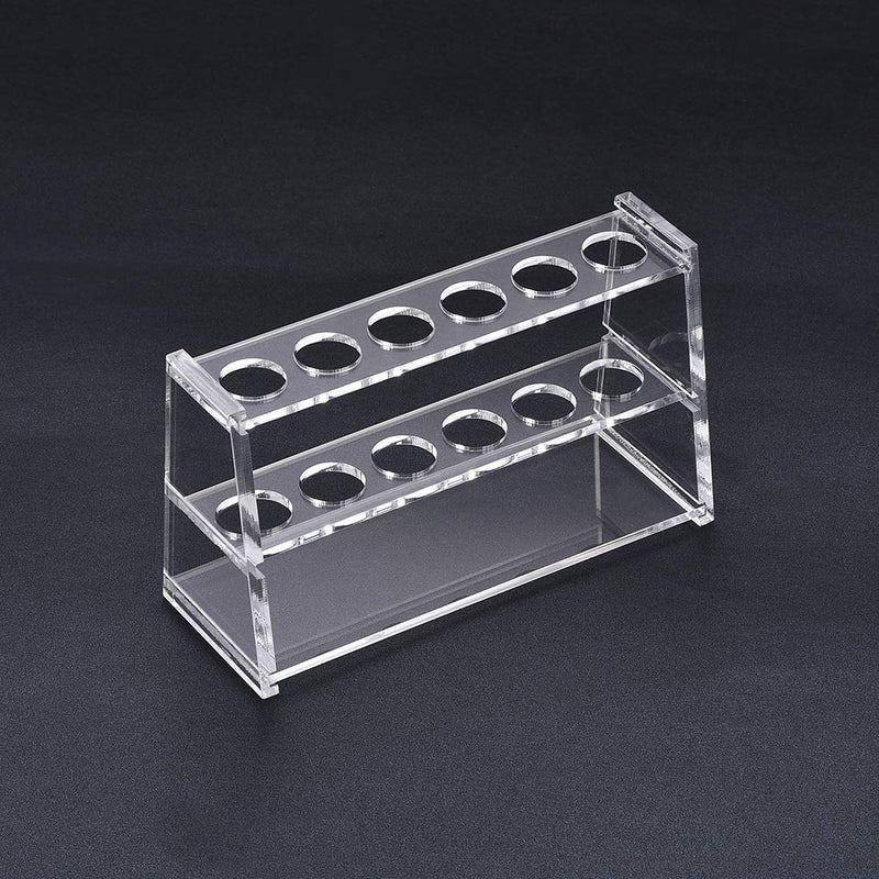 [Australia - AusPower] - uxcell Acrylic Test Tube Holder Rack 6 Wells for 10ml Centrifuge Tubes Clear 1 