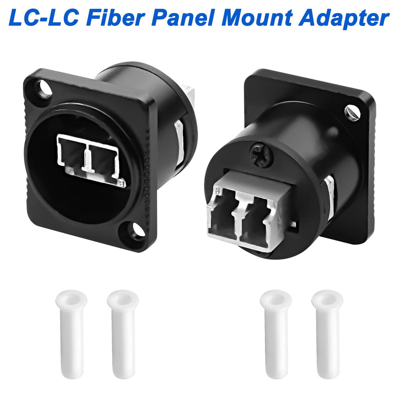 [Australia - AusPower] - MEIRIYFA D-Type LC to LC Fiber Optic Panel Mount Adapter Plug, LC Female to Female Coupler LC Fibre Optic Keystone Socket for Wall Plate Patch Panel (1 PCS) 