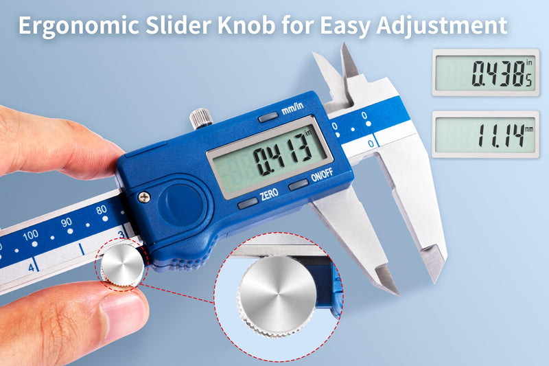 [Australia - AusPower] - Dasqua Left Handed Digital Caliper - 6 Inch, Precise Stainless Steel Measuring Tool, ±0.02mm Accuracy,Auto-Shutoff,and Large LCD Display – Ideal for Metalworking, Woodworking, and DIY 