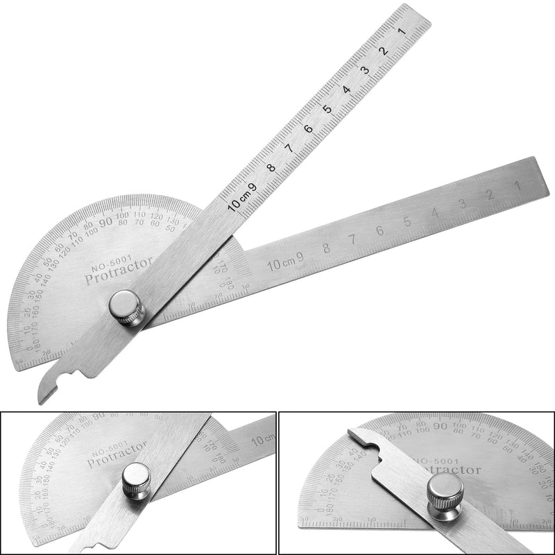 [Australia - AusPower] - YUXIANLB Professional Protractor Stainless Steel Precision Angle Finder 360° Adjustable with Scale Protractor Ruler for Carpenters Wood Crafts Construction DIY High Quality Measuring Tool 