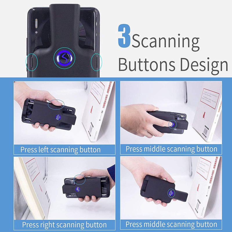 [Australia - AusPower] - Symcode Portable Barcode Clip with Bluetooth - 1D 2D QR Bar Code Reader, PDF417, Data Matrix, Maxicode, Wireless Connect 