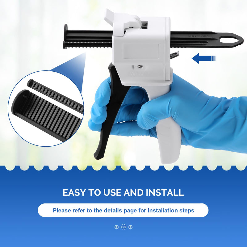 [Australia - AusPower] - JMU Dispenser Gun 50ml 10:1 Dental Impression Mixing Dispensing Gun Kit 