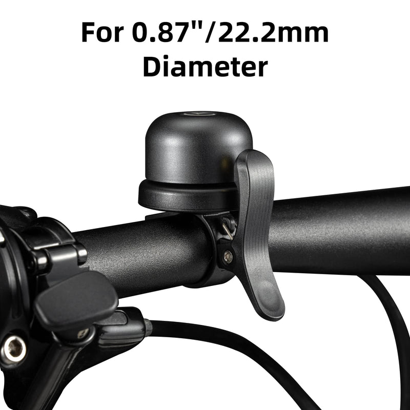 [Australia - AusPower] - ROCKBROS Bike Bell for Apple AirTag Hidden Bike Mount Bike AirTag Holder GPS Tracker Bike Bell Anti-Theft for Adults Suitable for 0.87''/22.2, 1''/25.4, 1.25''/31.8mm Diameter Handlebar 0.87''/22.2mm Black 