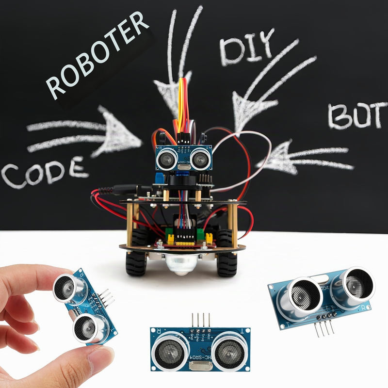 Pack of 5 HC-SR04 Ultrasonic Sensor Distance Sensor Modules, HC-SR04 Ultrasonic Distance Sensor, Ultrasonic Distance Sensor HC-SR04, Ultrasonic Modules, for DIY, Electronic Projects