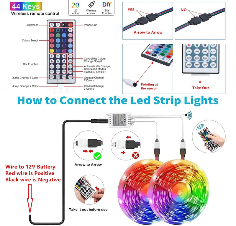 LED Boat Strip Lights, 12v 40FT Multi-Color Marine Pontoon Led Lights, Waterproof Boat Interior Light, Boats Deck Gunnel Hull Trailer Courtesy Light Strip, Night Fishing Lighting for Bass Jon Yacht