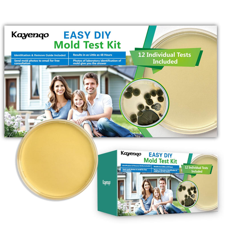 [Australia - AusPower] - Mold Test Kit for Home - 12 Simple Detection Tests,Test HVAC System,Home Surfaces,& Indoor Air Quality Testing Kits,DIY Mold Detector at Home,includes Detailed Mold Identification Guide,air tester 
