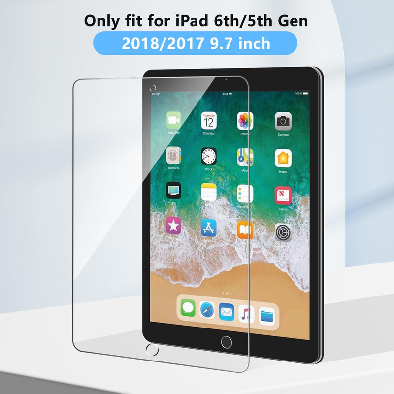 [Australia - AusPower] - 2 Pack Screen Protector Compatible with iPad 6th 5th Generation 9.7 Inch (Model A1822/A1823/A1893/A1954), Tempered Glass Film Guard 