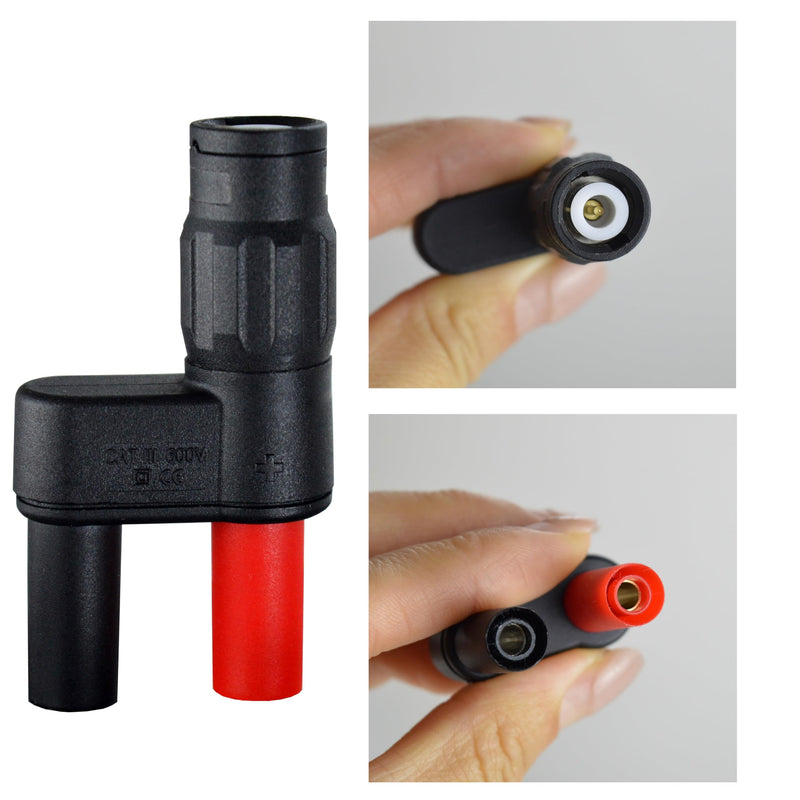 [Australia - AusPower] - ZIBOO PM9081 Dual Banana Plug to BNC Adapter Compatible with Fluke (PM9081 1set) 