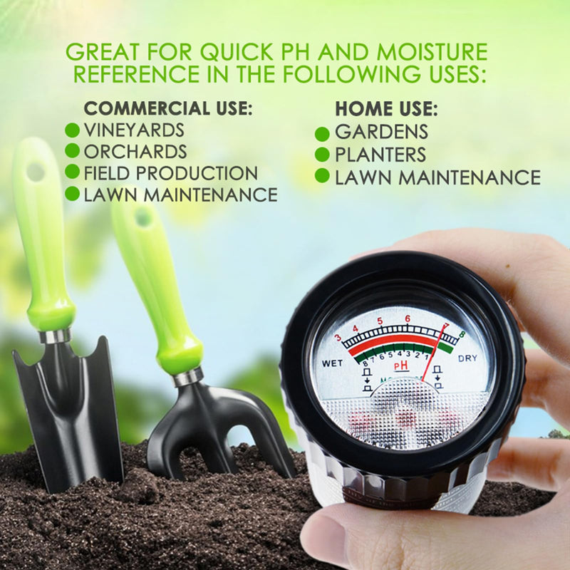 [Australia - AusPower] - Soil PH Meter, Soil Moisture Sensor Meter, Soil PH Tester Gardening Tool Kits for Plant, Tree, Soil Tester for Moisture Great for Garden, Lawn, Farm, Indoor & Outdoor Use 295mm Long 