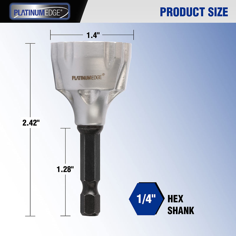 [Australia - AusPower] - PLATINUMEDGE Deburring External Chamfer Tool, YG8 Carbide Blade, Deburring Drill Bit, Remove Burr Tools, Quick Release 1/4inch Hex Shank, Repairing Damaged Bolts, Fits for 1/8-3/4 (3mm-19mm) 