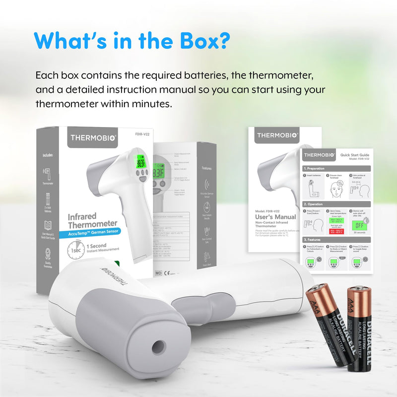 [Australia - AusPower] - Medical Grade FSA HSA Approved Digital Thermometer, Heavy Duty Touchless Infrared Forehead Thermometer, for Adults & Baby, 1s Instant Results Fahrenheit & Celsius 
