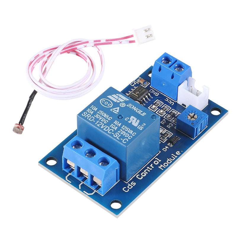 [Australia - AusPower] - 5pcs XH-M131 Photoresistor Relay Module, DC 12V 10A Light Control Switch Photoresistor Relay Module Detection Sensor Brightness Automatic Control Module with Cable 