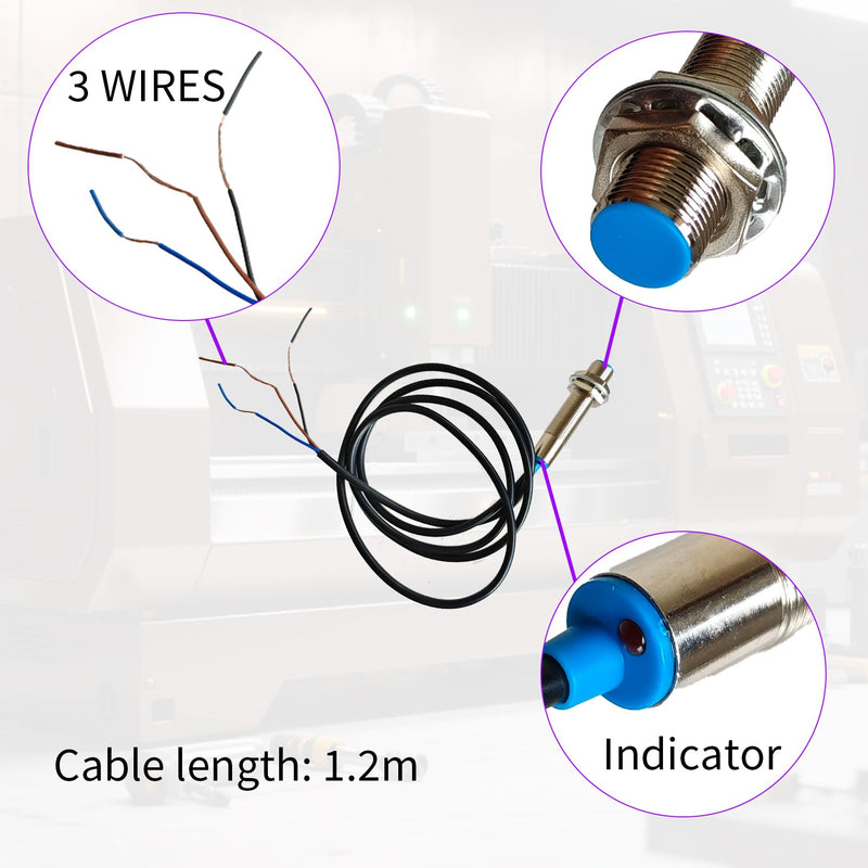 [Australia - AusPower] - Hall Effect Proximity Sensor, NPN NC, Magnetic Proximity Switch, Normally Open, NJK-5002D, 3 Wires, DC 6-36V, 5 Pcs 
