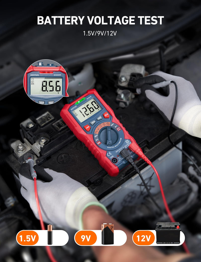 [Australia - AusPower] - Voltage Tester with Screwdriver Non-Contact Dual Range AC 12V/70V-1000V and Multimeter 