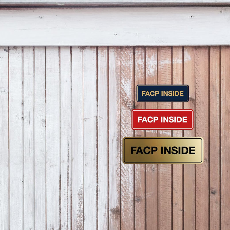 Signs ByLITA Standard FACP Inside Sign | Fire Safety Signage (Red) - Large 5 Pack 3 x 9" Large (5 Pack) Red