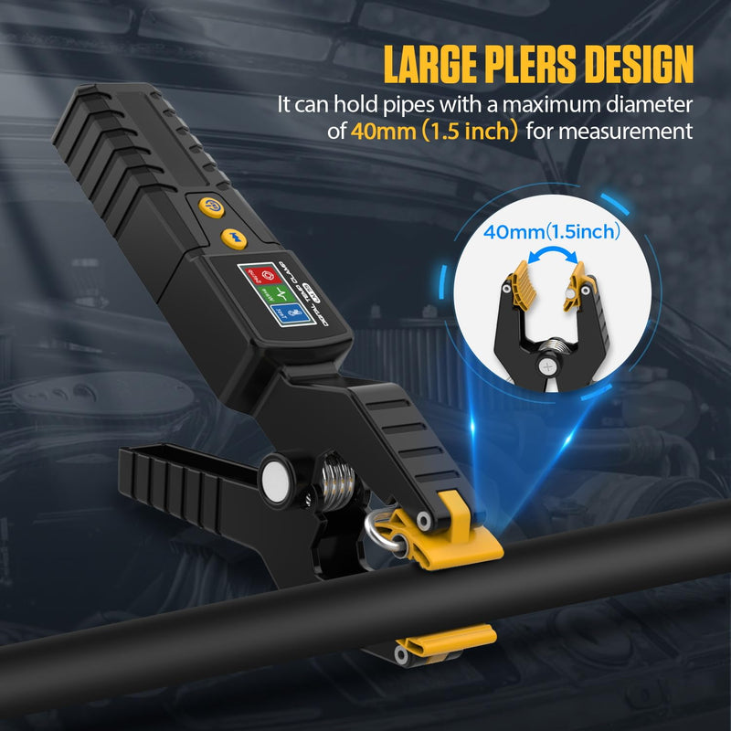 [Australia - AusPower] - Digital Temp Clamp,LM55 HVAC Temperature Clamp Meter,Clamp HVAC Thermometer with High Precision Sensor, Measurement Range of -20 to 150°C,Data Waveform Display 
