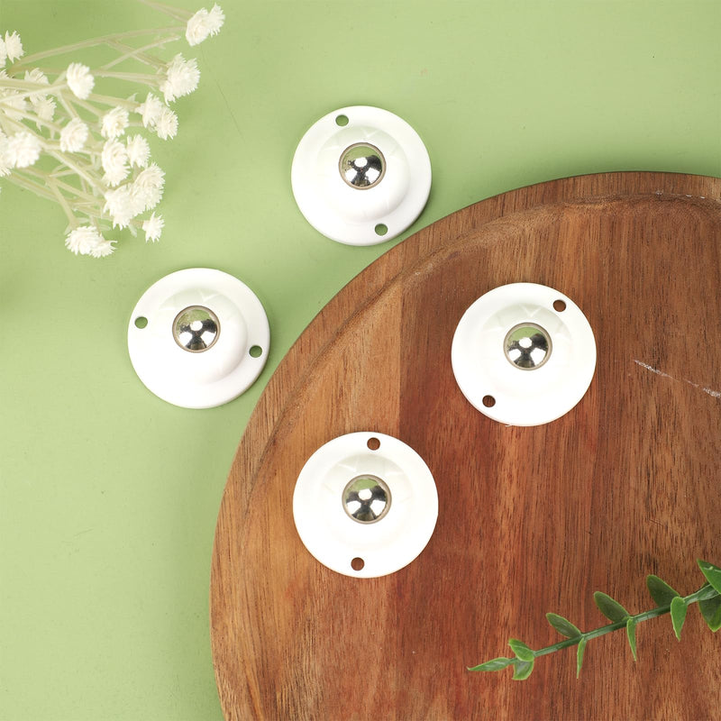[Australia - AusPower] - 4pcs Mini Caster Wheels for Cricut Maker/Explore Air, Self Adhesive Roller Ball Transfer Bearings 360°Rotation Ball Casters Universal Sticky Pulley Wheels for Silhouette Cameo 4/ Portrait 3 