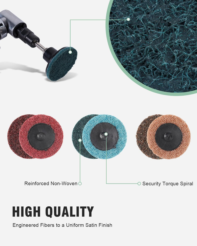 77 PCS 2 Inch Zirconia Sanding Discs, 1/4 Inch Roll Lock Quick Change Disc Accessories for Milwaukee M12 and Dewalt Die Grinders, Surface Conditioning for Paint, Rust Removal and Metal Deburring 77 PCS