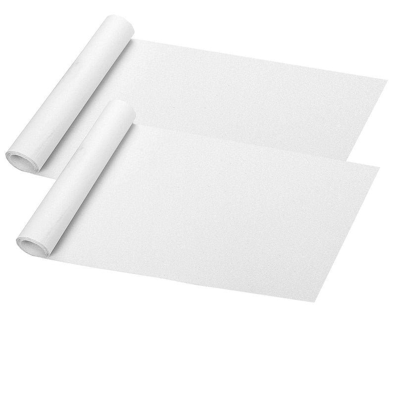 ZUEXT 9" x 33" Clear Skateboard Grip Tape Sheet 2 Pack, Bubble Free Waterproof Scooter Grip Tape, Longboard Griptape, Sandpaper for Rollerboard Stairs Pedal Wheelchair Steps (84x23cm) 9"x33"