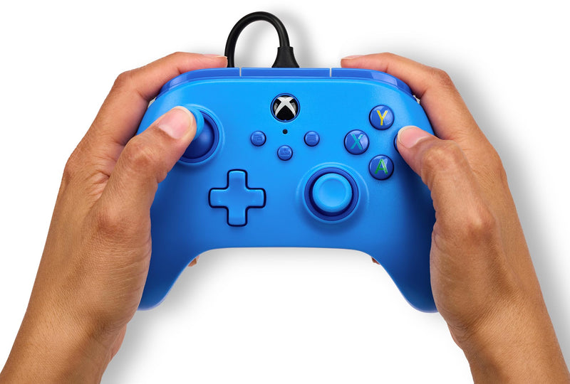 [Australia - AusPower] - PowerA Wired Controller for Xbox Series X|S - Blue, gamepad, video game/gaming controller, works with Xbox One, Officially Licensed 