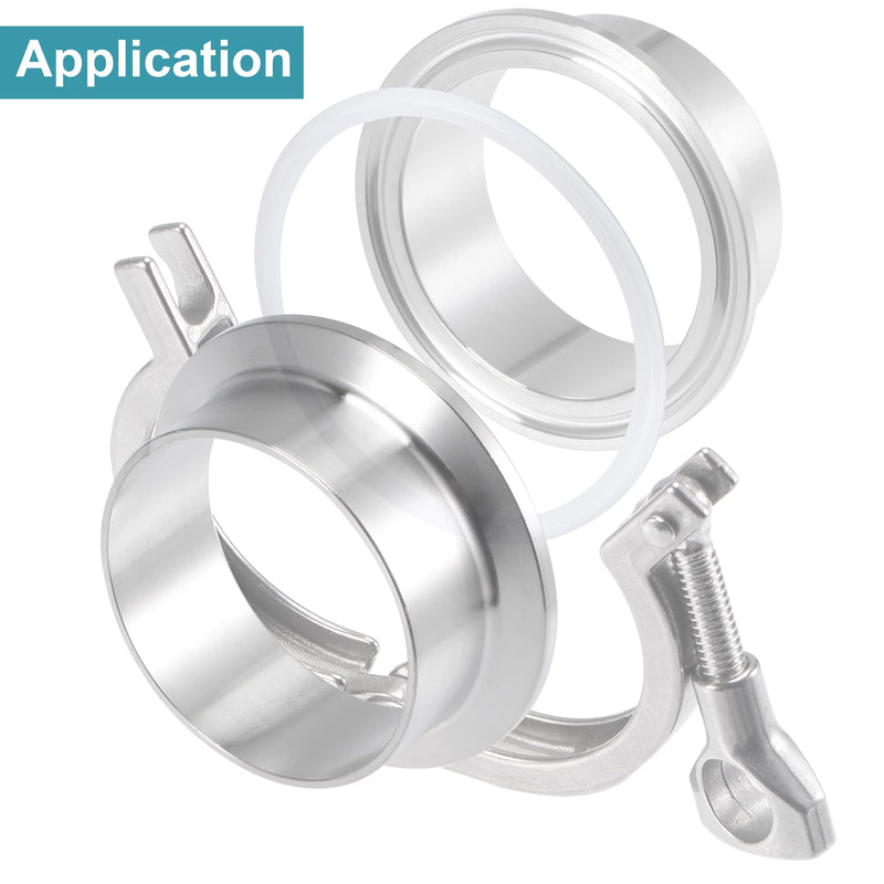 [Australia - AusPower] - MECCANIXITY Silicone Rubber Gasket Industrial Flange O-Ring for 5.5 Inch Clamp White 5.5" 