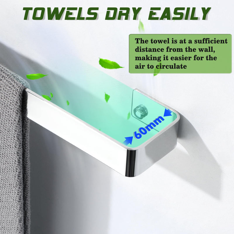 Alise Hand Towel Holder Towel Bar for Bathroom Wall Mount,SUS304 Stainless Steel Towel Rack for Bathroom and Lavatory,Kitchen,16 in Bath Towel Hanger Towel Rail,Polished Chrome 16 inch Polished Chrome
