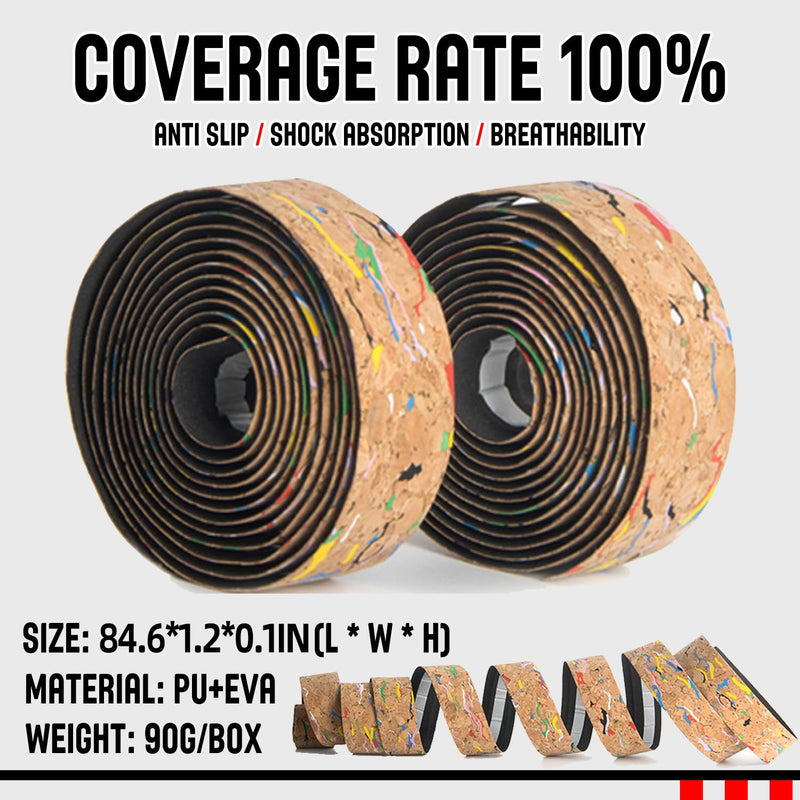 2pcs Bicycle Bar Tape, Bike Handlebar Tape, Road Bicycle Handlebar Tape, Cycling Grip Tape, with 4pcs Handlebar End Plugs, Soft Comfortable, Wear Resistant, Wood D Wood