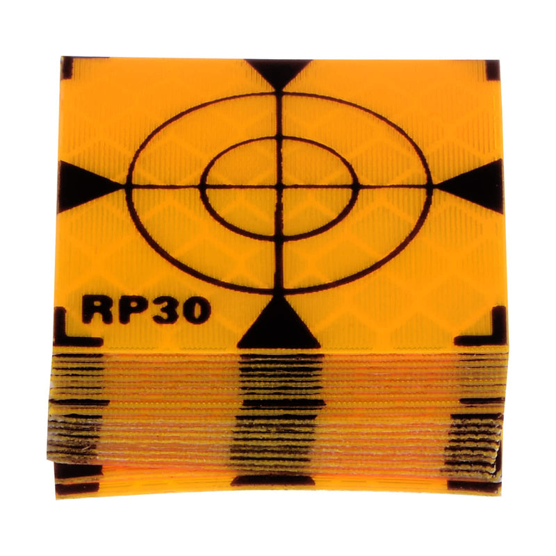 HARFINGTON 20pcs Survey Reflector Sheets 30mm Self-Adhesive Reflective Tape Survey Target Mark for Total Stations, Yellow 20