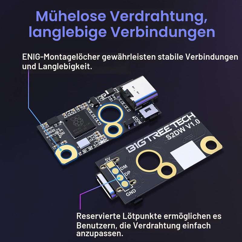 Bigtreetech S2DW V1.0 Compatible Clipper/Bigtreetech Pi/Raspberry Pi | Acceleration Sensor Module, High Resolution Tilt-Sensing Accelerometer