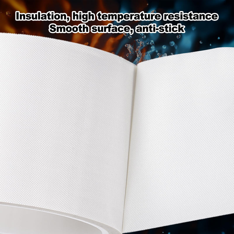 PATIKIL Heat Resistant Tape, 2.8 Inch x 33 Feet High Temperature Tape PTFE Adhesive High Heat Tape Waterproof for Vacuum Sealer Machine Insulation Protection, White, 0.18mm Thick