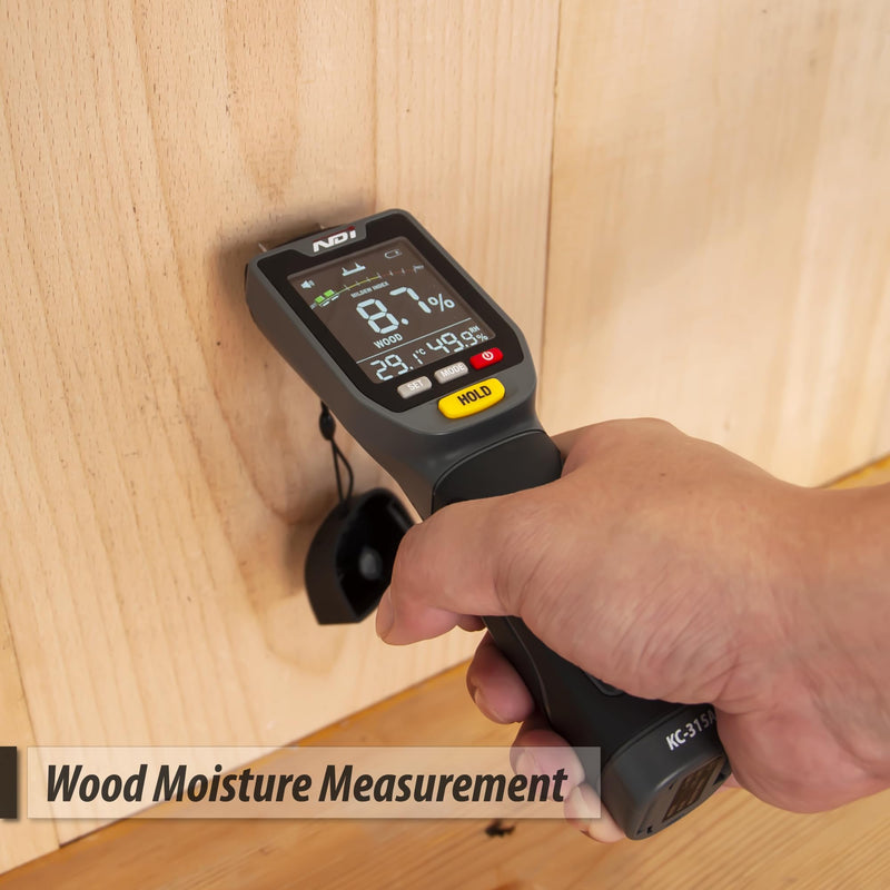 [Australia - AusPower] - NDI 4 in 1 Pin-Type Moisture Meter Wood Moisture/Building Material/Mildew Indication/Ambient Temperature 