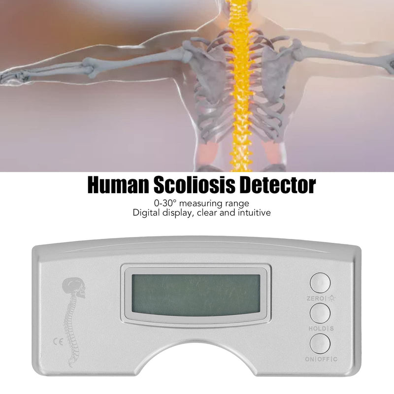[Australia - AusPower] - Scoliosis Meter with Digital Display, Electronic Scoliosis Detector of Human Spine 0-30 Degrees, Battery Operated with Storage Bag, for Domestic or 