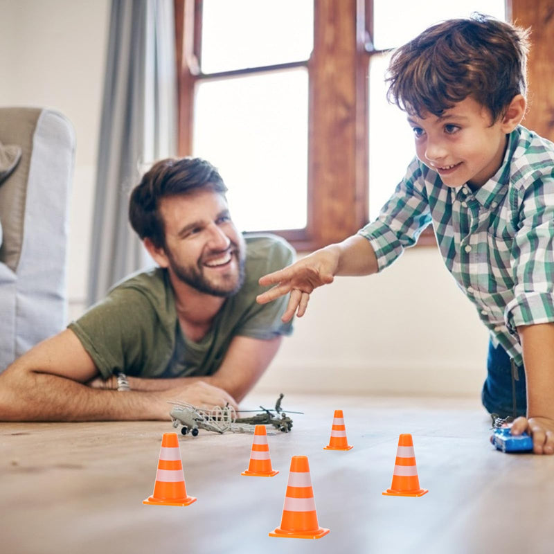 [Australia - AusPower] - NUOBESTY 30Pcs Mini Traffic Signs Miniature Traffic Cones Barricades Signs Traffic Scene Roadblock Toys Road Sign Models Kids Early Educational Cognitive Toys 