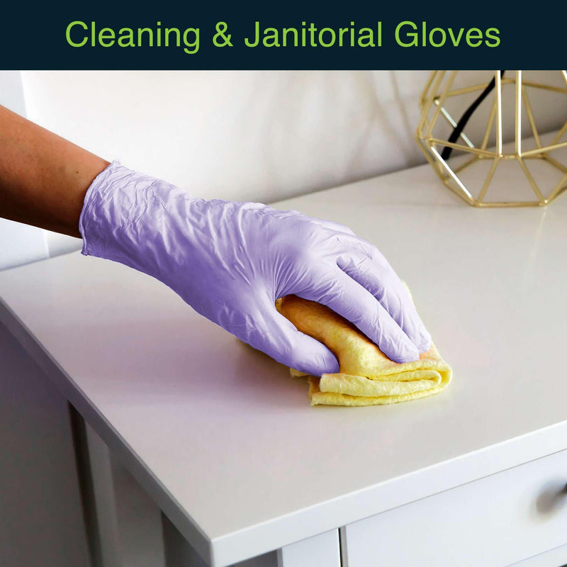 [Australia - AusPower] - Lilac Nitrile Disposable Gloves - 50 Count - 3 Mil Nitrile Gloves Medium - Powder and Latex Free Rubber Gloves - Surgical Medical Exam Gloves - Food Safe Cooking Gloves 