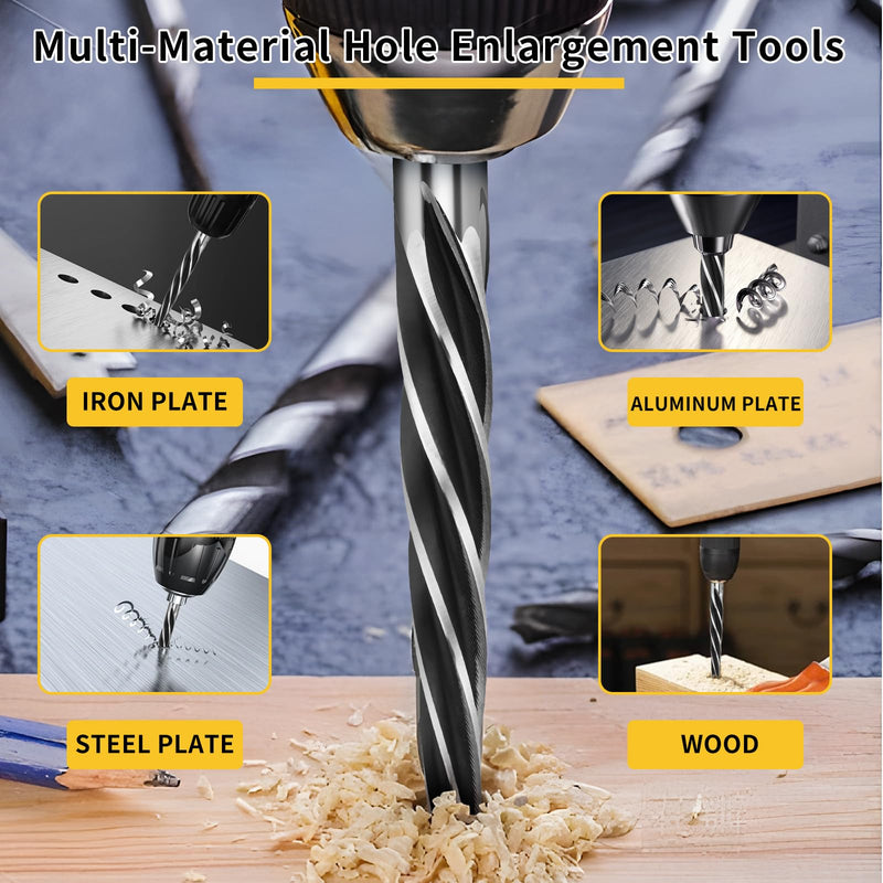 [Australia - AusPower] - 5/8” Reamer Drill Bit,M2 HSS Tapered Reamer Drill Bit for Metal Steel Wood Plastic,5/8” Bridge Construction Reamer with 1/2" Non-Slip Shank,5-Spiral Flutes Reamer Drill Bit to Align or Enlarge Holes 5/8” 