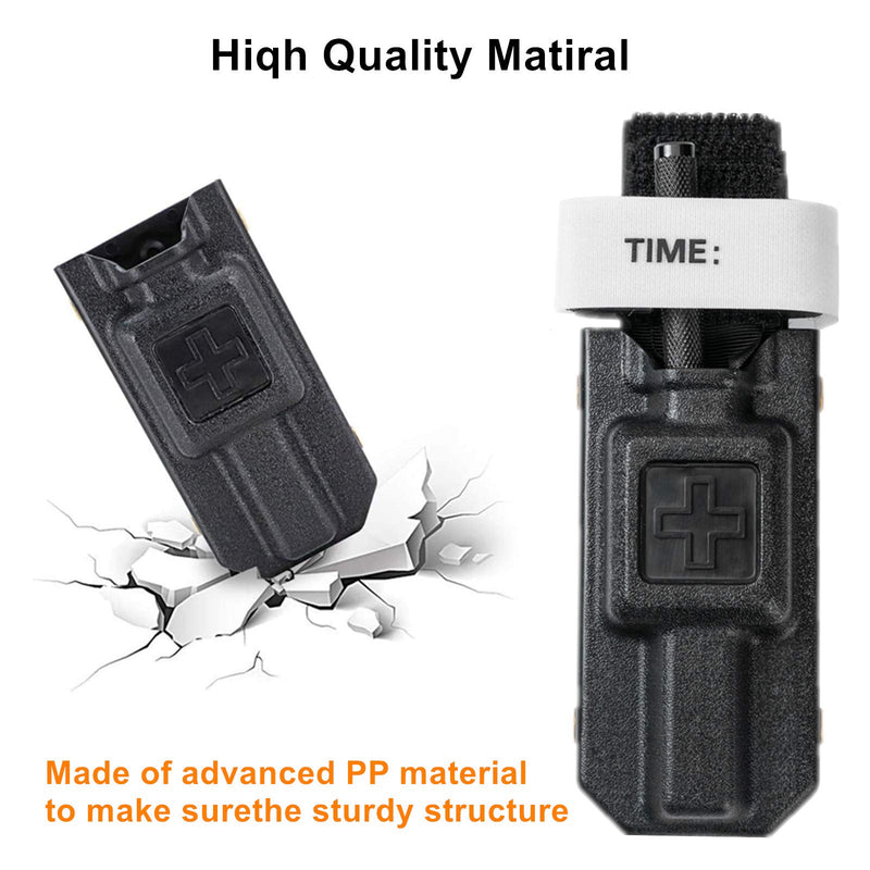 [Australia - AusPower] - 2 Pack Tourniquet Holder - Tourniquet Case for Generation 7 C-A-T Tourniquet, Belt Tourniquet Pouch Storage Box Tourniquet Carrier for Outdoor Hunting (Tourniquet Not Included) Black 