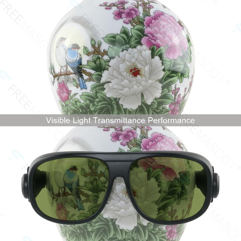 FreeMascot Professional OD 8+ 190nm-450nm / 800nm-1100nm Wavelength Laser Safety Glasses Style 1b