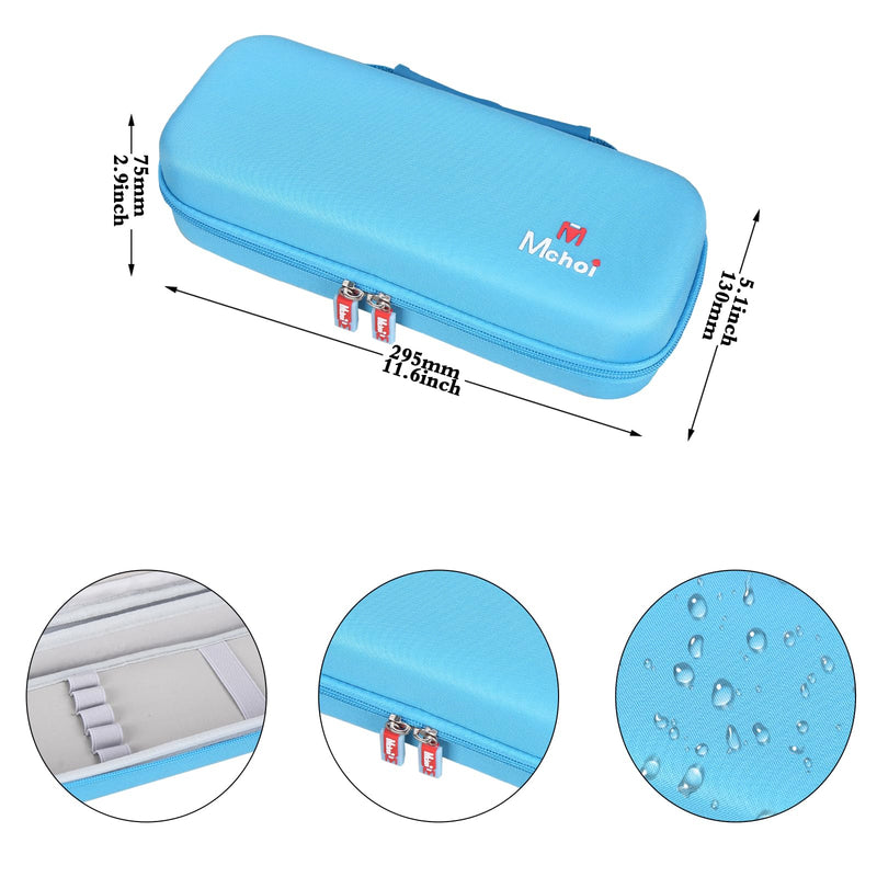 [Australia - AusPower] - Mchoi Stethoscope Case Compatible with 3M Littmann Classic III, Lightweight II S.E, MDF Acoustica Deluxe Stethoscope, Extra Room for Medical Scissors EMT Trauma Shears and Accessories, Blue Grey 