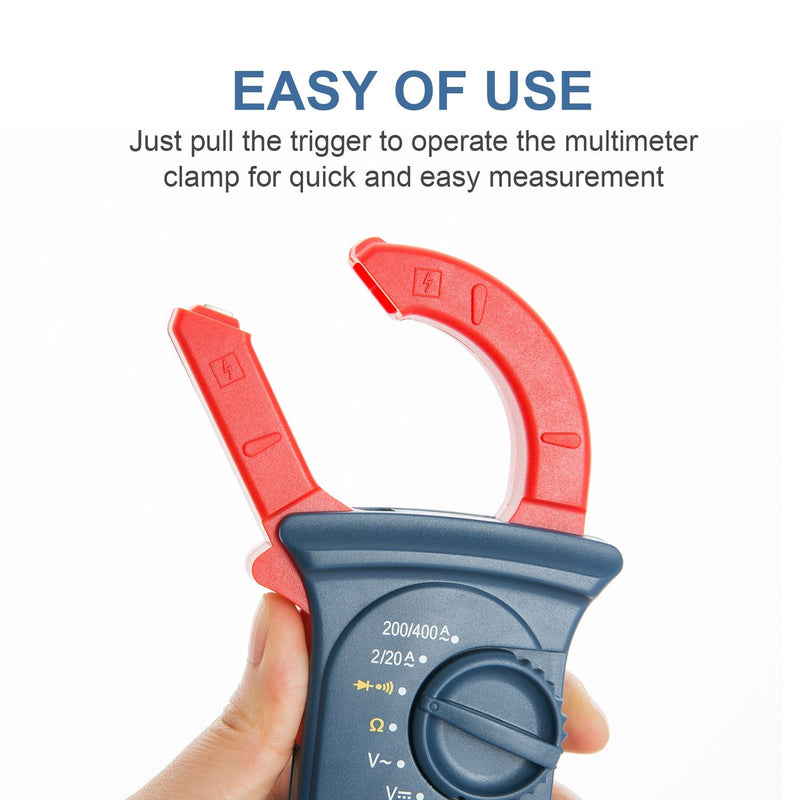 [Australia - AusPower] - AstroAI Digital Clamp Meter 2000 Counts + AstroAI 8Pcs Multimeter Test Leads Set with Alligator Clips 
