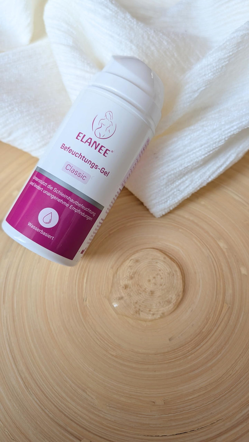 ELANEE Classic Moisturising Gel Condom Suitable 100 ml with Lactic Acid | Medical product: gel to support mucosal moisturisation and relieve unpleasant sensations | water-based