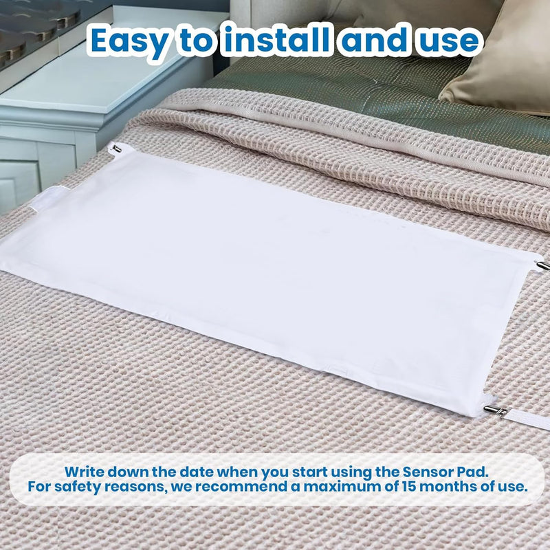 [Australia - AusPower] - Bed Sensor Pad & Pager for Elderly Dementia Patients Caregiver Bed Alarm with 32" x 13" Motion Sensor Pad Fall Prevention for Elderly (Bed Pad) Bed Pad 
