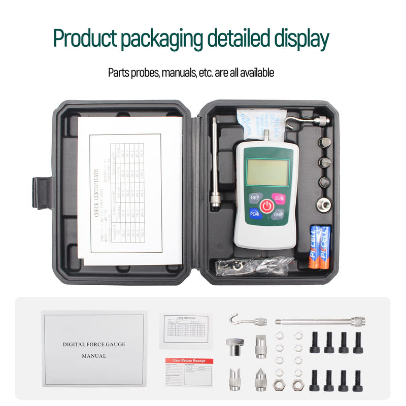 [Australia - AusPower] - 100N Digital Force Gauge Push and Pull Tester with 4 Measurement Units N Kg Lb Oz, Accuracy ±1? 100N 