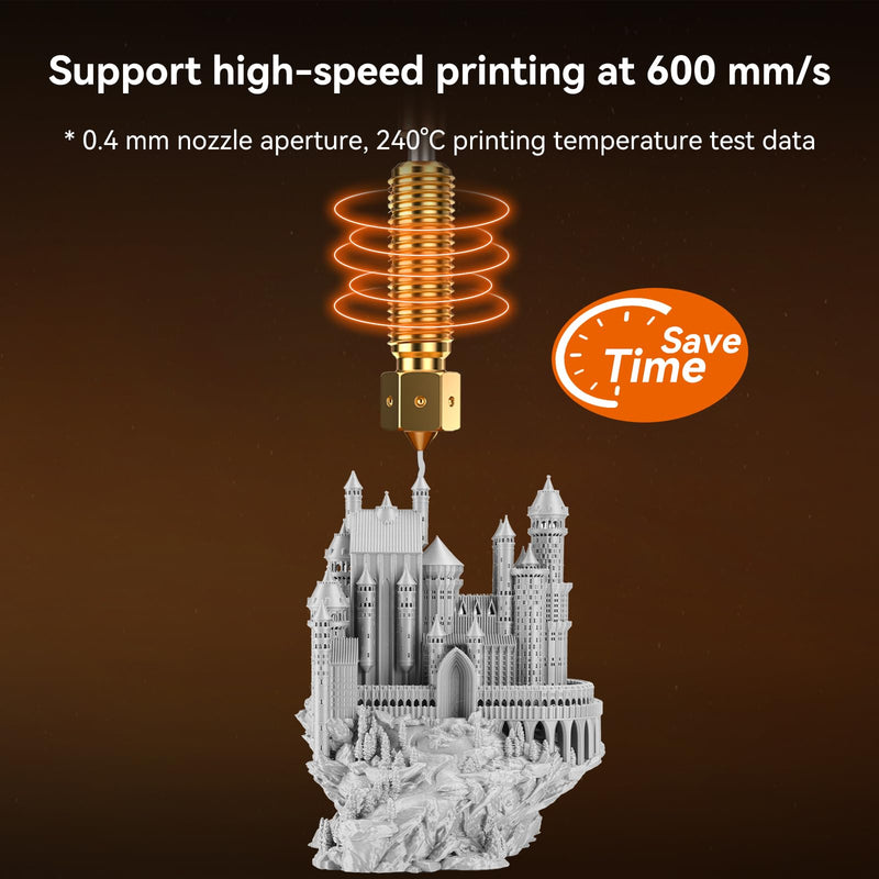 [Australia - AusPower] - Creality K1C E3D Nozzle, Genuine K1 SE Brass 600mm/s High Flow Extruder Hotend Nozzles Assembly 0.4mm, 3D Printer Nozzle Replacement For Ender 3 V3 SE KE/Ender 3V3/Ender 3 V3 Plus/K1/K1 Max/K2 SE 1PCS-E3D-Brass-0.4 