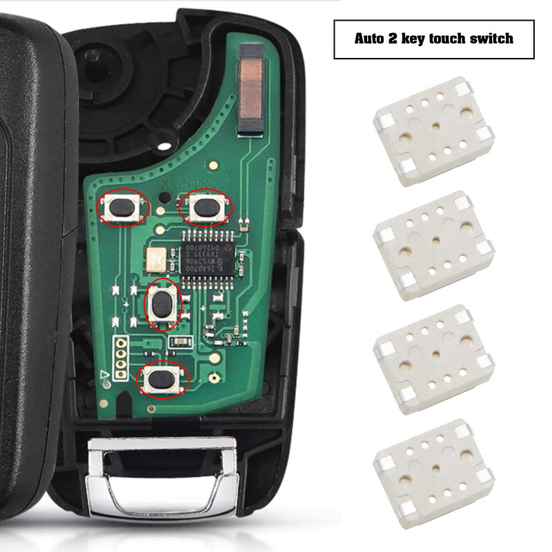 [Australia - AusPower] - YINETTECH Pack of 10 Micro Switch Button Compatible with Astra J Karl Adam Cascada Car Remote Control Key Fob Push Button Switch Car Interior 