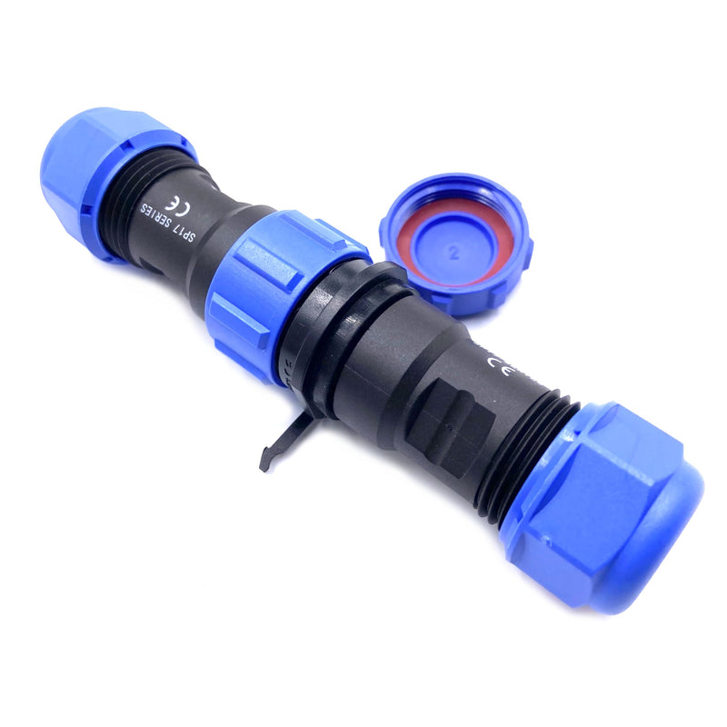 Connector Plug Aviation Plug SP17 2-Pin IP68 2 Pin Solderless Aviation Plug Waterproof and Dustproof Aviation Plug for Outdoor Lamps Uses 500V 10A (14AWG Cable Screw Crimp) SP17 2Pin