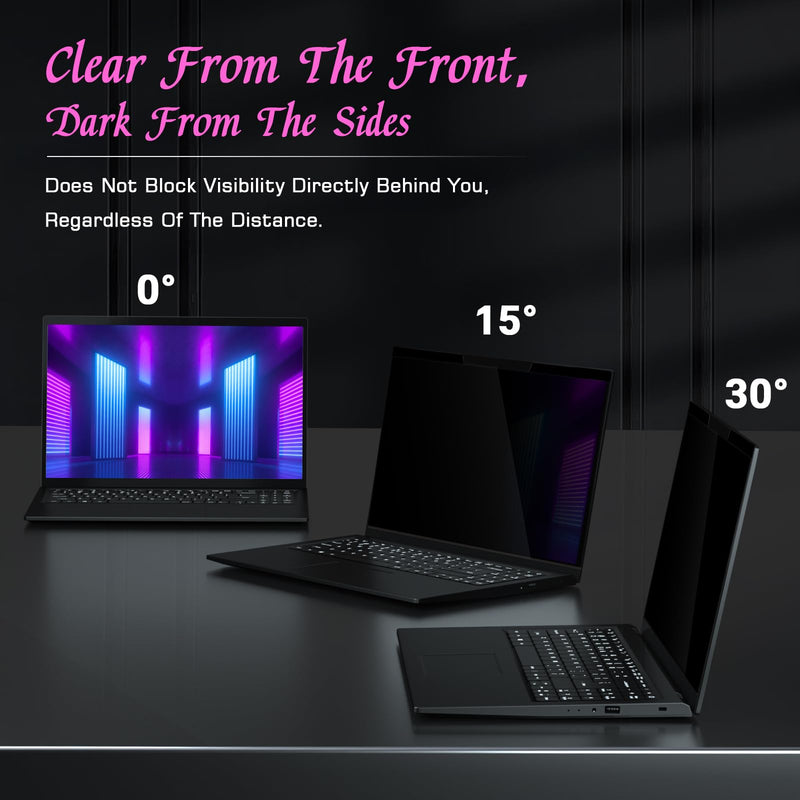 [Australia - AusPower] - PYS Magnetic 14 Inch Laptop Privacy Screen(16:9 Aspect) - Computer Screen Privacy Shield, Anti-Glare Blue Light Filter, Detachable Privacy Screen Protector for Lenovo Thinkpad, HP Elitebook, Dell 14 Inch (16:9) 