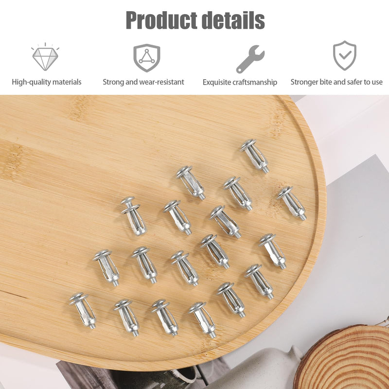 [Australia - AusPower] - 20pcs M4x20 Hollow Door Anchor, Hollow Metal Cavity Fixing Door Anchor Wall Anchors for Aluminum-cladding Sheet Steel Plate Iron Plate Hollow Plastic Sheet 